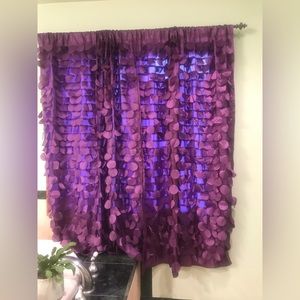 2 Lush Decor curtain panels 63x50 purple